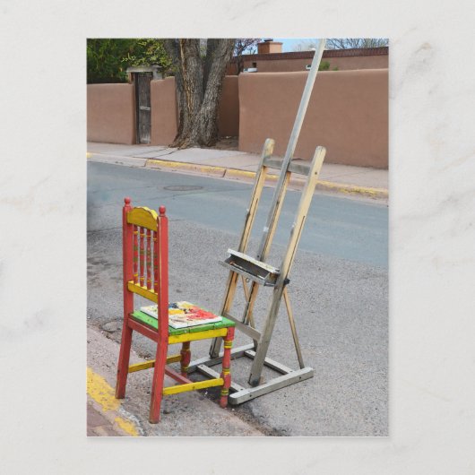 Canyon Road Artist Chair, Santa Fe Postkarte (Vorderseite)