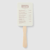 Canyon Rose Minimalistische Hochzeitsprogramme Fächer (Rückseite)