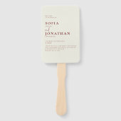 Canyon Rose Minimalistische Hochzeitsprogramme Fächer (Vorderseite)