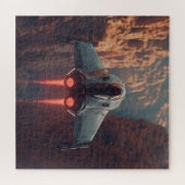 Canyon Run Jet mit Afterburners - Sci-Fi Puzzle (Horizontal)