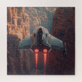 Canyon Run Jet mit Afterburners - Sci-Fi Puzzle (Vertikal)