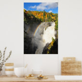 Canyon Sainte-Anne Wasserfall Rainbow Quebec Poste Poster (Küche)