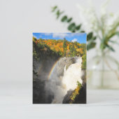 Canyon Sainte-Anne Wasserfall Regenbogen Postkarte (Stehend Vorderseite)