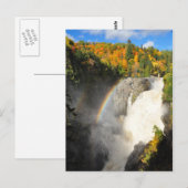 Canyon Sainte-Anne Wasserfall Regenbogen Postkarte (Vorne/Hinten)