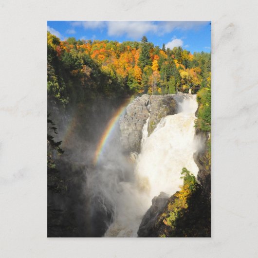 Canyon Sainte-Anne Wasserfall Regenbogen Postkarte (Vorderseite)