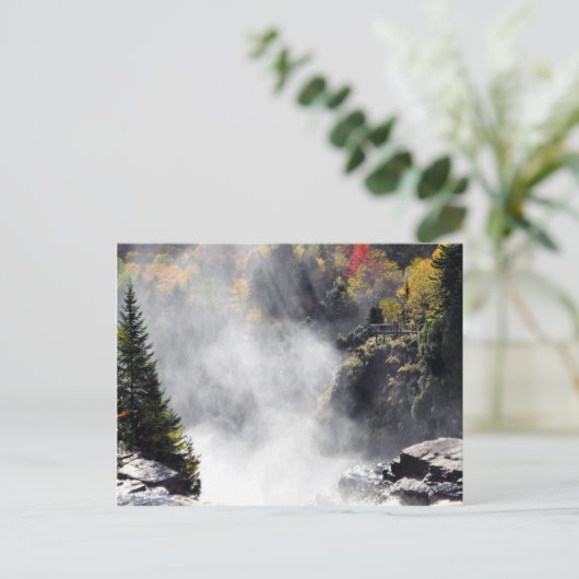 Canyon Ste-Anne Waterfall Mist Quebec Postcard Postkarte (Stehend Vorderseite)
