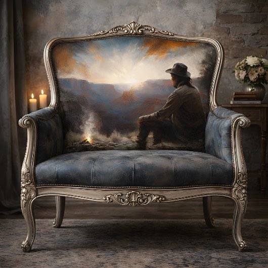 Canyon Sunset Cowboy Decoupage Seidenpapier