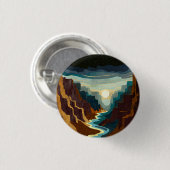 Canyon Sunset Landschaft Button (Vorne & Hinten)