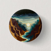 Canyon Sunset Landschaft Button (Vorderseite)