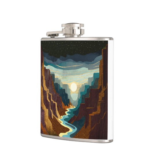 Canyon Sunset Landschaft Flachmann (Links)