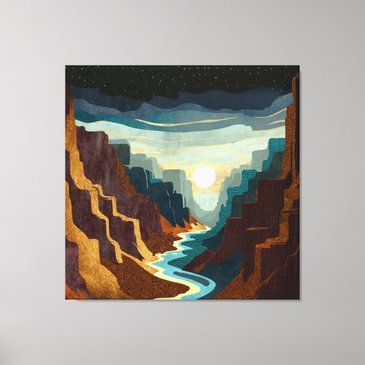 Canyon Sunset Landschaft Leinwanddruck (Vorderseite)