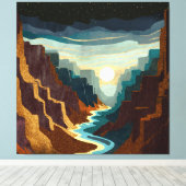 Canyon Sunset Landschaft Leinwanddruck (Insitu (Holzboden))