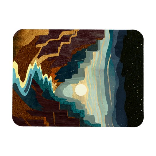 Canyon Sunset Landschaft Magnet (Horizontal)