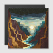 Canyon Sunset Landschaft Magnetkarte (Vorne/Hinten)