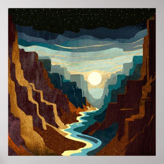 Canyon Sunset Landschaft Poster (Vorne)