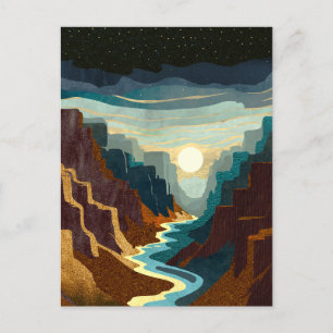 Canyon Sunset Landschaft Postkarte