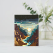 Canyon Sunset Landschaft Postkarte (Stehend Vorderseite)