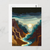 Canyon Sunset Landschaft Postkarte (Vorne/Hinten)