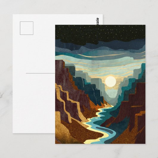 Canyon Sunset Landschaft Postkarte (Vorne/Hinten)