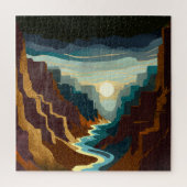 Canyon Sunset Landschaft Puzzle (Vertikal)