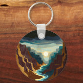 Canyon Sunset Landschaft Schlüsselanhänger (Rückseite)