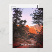 Canyon Trail Zion Nationalpark, Utah Wish Postkarte (Vorne/Hinten)