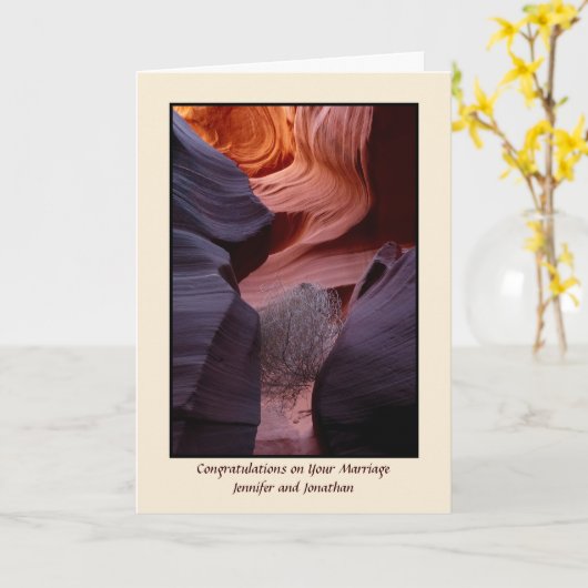 Canyon Tumbleweed, Apache Wedding Sessing Card Karte (Gelbe Blume)