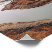 Canyon und Fluss-Drohne Fotografie. Bergklippe Poster (Ecke)