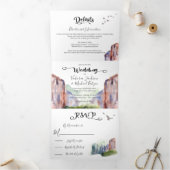 Canyon Wedding Tri-Fold Einladung (Innenseite)