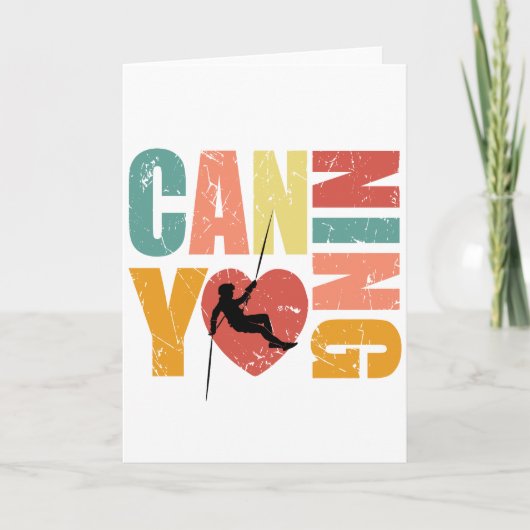 Canyoneering I Liebe Canyoning Rappelling Lover Karte (Vorderseite)