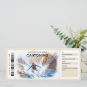 Canyoning-Geschenkticket Einladung (Stehend Vorderseite)