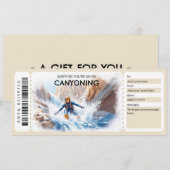 Canyoning-Geschenkticket Einladung (Vorne/Hinten)