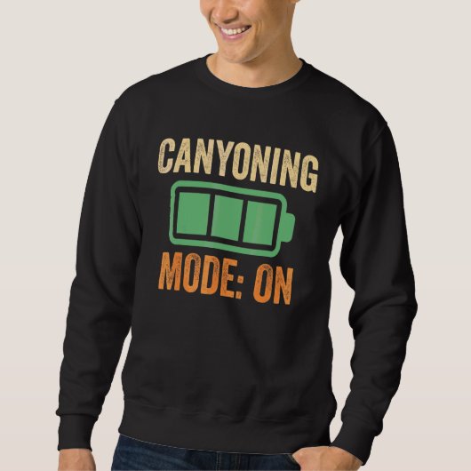 Canyoning-Modus bei Batterie-Design Sweatshirt (Vorderseite)