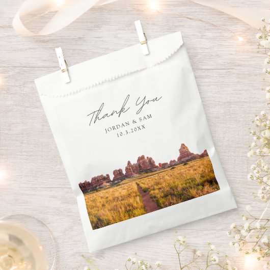 Canyonlands Hochzeitliches Personalisiertes Foto Geschenktütchen (Ausgeschnitten)