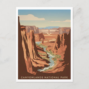 Canyonlands National Park im Vintage-Stil Postkarte