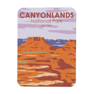 Canyonlands National Park Island Im Sky Retro Magnet