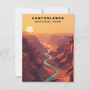 Canyonlands National Park Retro USA Postkarte