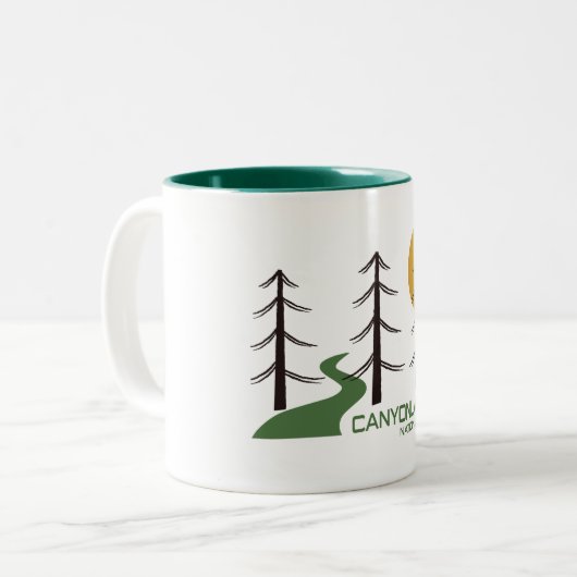 Canyonlands National Park Trail Zweifarbige Tasse (Vorderseite Links)