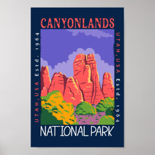 Canyonlands National Park Utah Distressed Poster