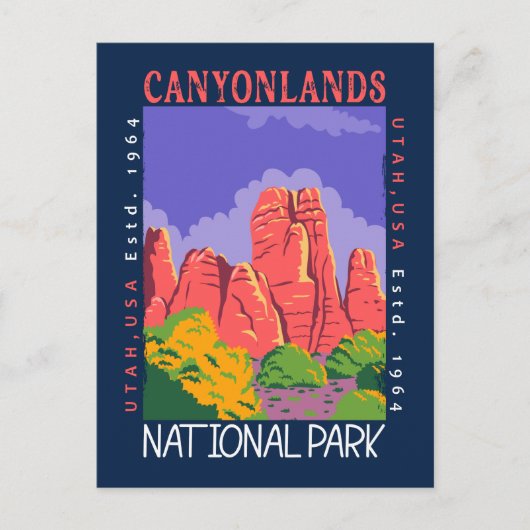 Canyonlands National Park Utah Distressed Postkarte (Vorderseite)