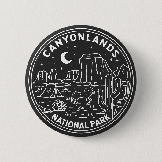 Canyonlands National Park Utah Monoline Button (Vorderseite)