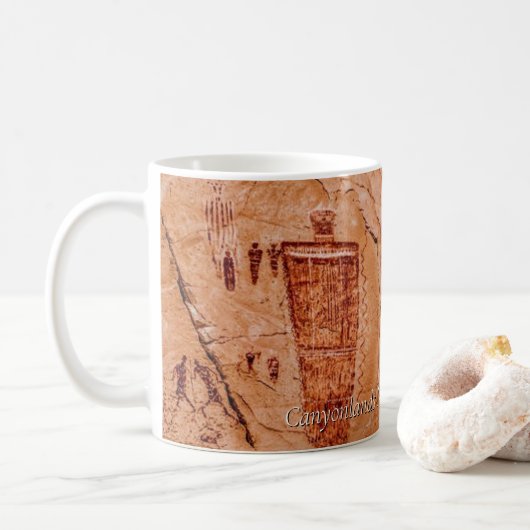 Canyonlands National Park Utah Pictograph Kaffeetasse (Mit Donut)