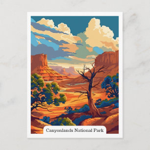 Canyonlands National Park, Utah Reise Vintage Postkarte