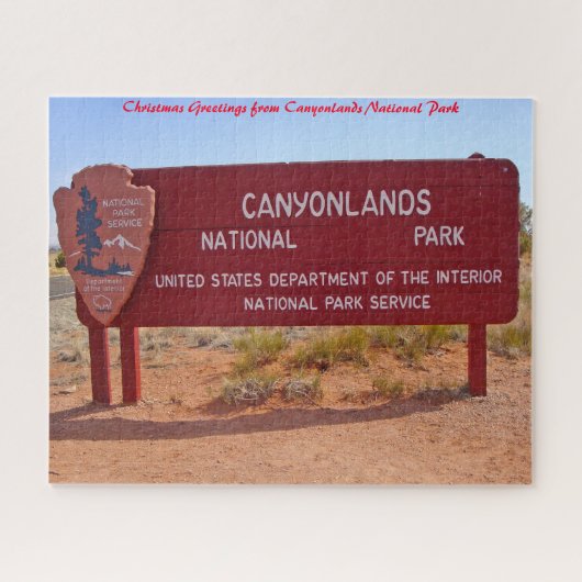 Canyonlands National Park Utah. Weihnachtsgrüßen Puzzle (Horizontal)