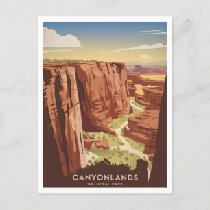 Canyonlands Nationalpark im Vintage-Stil Postkarte