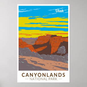 Canyonlands Nationalpark Moab Reise Kunst Vintage Poster