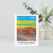 Canyonlands Nationalpark Moab Vintage Postkarte (Stehend Vorderseite)