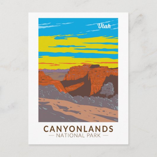 Canyonlands Nationalpark Moab Vintage Postkarte (Vorderseite)