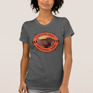 Canyonlands Nationalpark Retro Kompass Emblem T-Shirt
