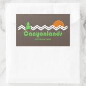 Canyonlands Nationalpark Retro Rechteckiger Aufkleber (Tasche)